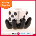 High grade black hand on dice shape ceramic ashtray